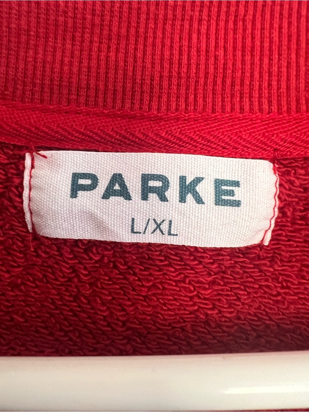 Parke Valentine’s Day Varsity Mockneck Fleece Sweatshirt Size L/XL - Picture 4 of 7